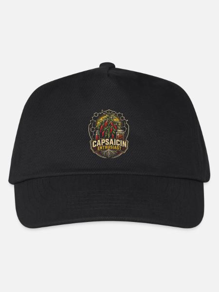 Chili Grower Chilis Anbauen Capsaicin Enthusiast - Kinder Basecap - Schwarz