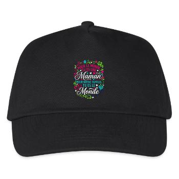Maman Tu Es Le Monde Fête Des Mères Cadeau - Casquette de baseball Enfant - noir - Devant