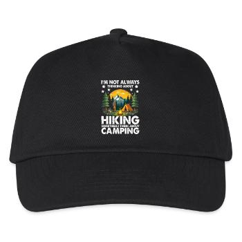 Je ne pense pas toujours à la randonnée, parfois je - Casquette de baseball Enfant - noir - Devant