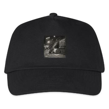 Biber Papierfabrik Industrial Retro Animal Crime - Kinder Basecap - Schwarz - Vorne