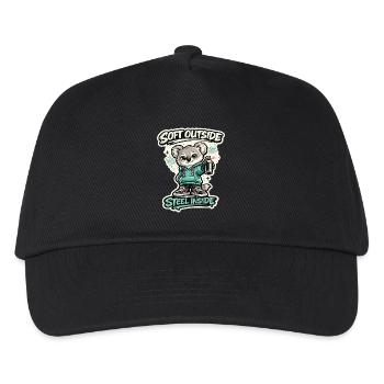 Douceur à l’extérieur, acier à l’intérieur – Koala Streetart - Casquette de baseball Enfant - noir - Devant