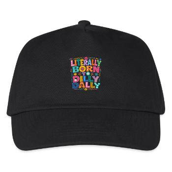 Born To Dilly Dally Humour Flemme Rétro - Casquette de baseball Enfant - noir - Devant
