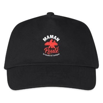 Maman Poule La Seule Et L Unique Cadeau Mère - Casquette de baseball Enfant - noir - Devant