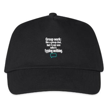 Groupe de professeurs drôles Discussion de groupe Tape rien - Casquette de baseball Enfant - noir - Devant