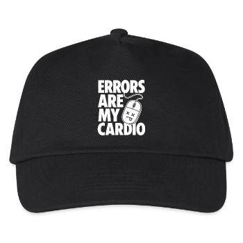 Les erreurs sont mon programmeur cardio - Casquette de baseball Enfant - noir - Devant