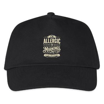 Vintage Ich Bin gegen Morgende Allergisch - Kinder Basecap - Schwarz - Vorne