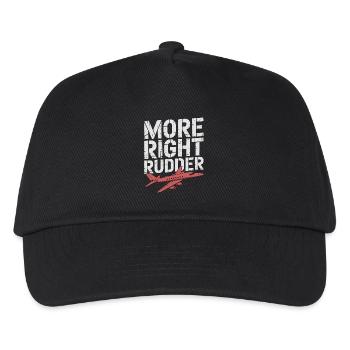 Private Pilot More Right Rudder Recreational Pilot - Kinder Basecap - Schwarz - Vorne