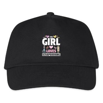 La fille adore le scrapbooking - Casquette de baseball Enfant - noir - Devant