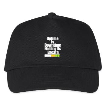 Blague drôle sur le temps de disponibilité de l’administrateur système, humour serveur IT - Casquette de baseball Enfant - noir - Devant