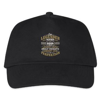 2008 Jahrgang geboren Legenden Vintage Geburtstag - Kinder Basecap - Schwarz - Vorne