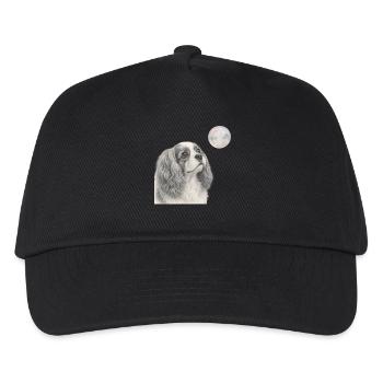 Motif rétro du chien Cavalier King Charles Spaniel - Casquette de baseball Enfant - noir - Devant