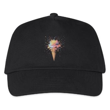 Cornet de Glace Multicolore Splash Ar - Casquette de baseball Enfant - noir - Devant