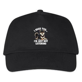 Ich höre, du hörst nicht zu, Shiba Inu. - Kinder Basecap - Schwarz - Vorne
