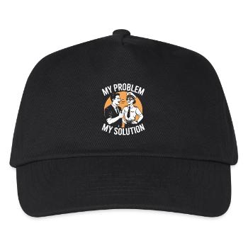 Private Pilot My Problem My Pictogram Mom Dad - Kinder Basecap - Schwarz - Vorne