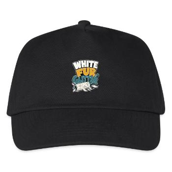Weißer Deutscher Schäferhund Mama Geschenk, weißer Fell-Glit - Kinder Basecap - Schwarz - Vorne
