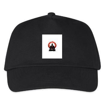 Flame Circle Samurai Mediation - Kids’ Baseball Cap - black - Front