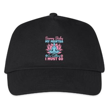 Yoga Mantra Is Calling I Must Go Funny Yoga - Kids’ Baseball Cap - black - Front