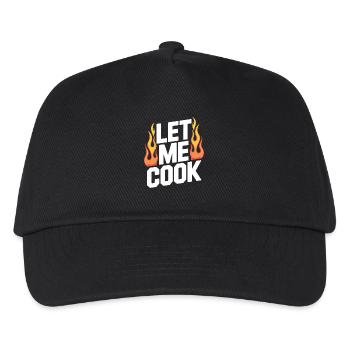 Let Me Cook Kochen Grillen Meme Grillmeister Koch - Kinder Basecap - Schwarz - Vorne