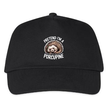 Stachelschweine Sprüche Stachelschweine Geschenk - Kinder Basecap - Schwarz - Vorne