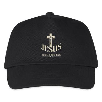 Jesus: The Way, The Truth, The Life - Kinder Basecap - Schwarz - Vorne
