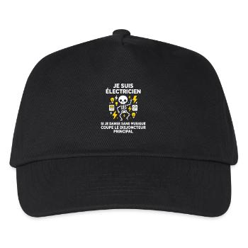 Je suis Électricien: Danse Sans Musique - Casquette de baseball Enfant - noir - Devant