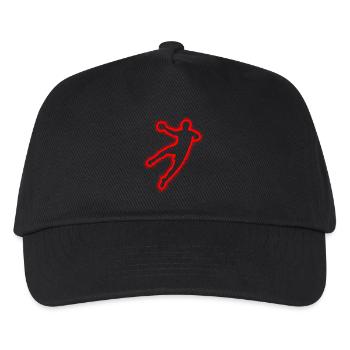 Handballspieler Handballer Herren Jungen Handball  - Kinder Basecap - Schwarz - Vorne