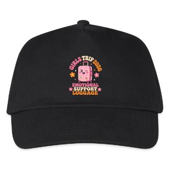 Girls Trip 2026 Emotional Support Luggage Spruch - Kinder Basecap - Schwarz - Vorne