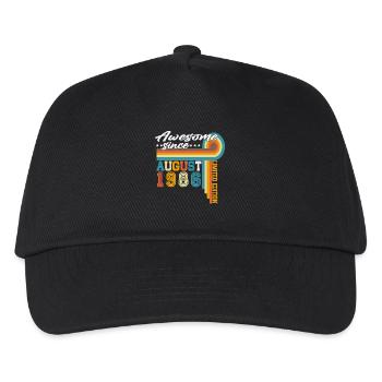 August 1986 Vintage Birthday Gift Retro - Kids’ Baseball Cap - black - Front