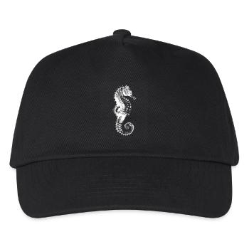 Seepferdchen Spirale Muster - Kinder Basecap - Schwarz - Vorne