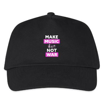 Make Music Not War - Kids’ Baseball Cap - black - Front
