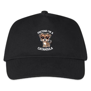 Louisiana Catahoula Leopard Dog Spruch Geschenk - Kinder Basecap - Schwarz - Vorne
