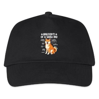 Anatomie eines Shiba Inu Doge-Humors - Kinder Basecap - Schwarz - Vorne