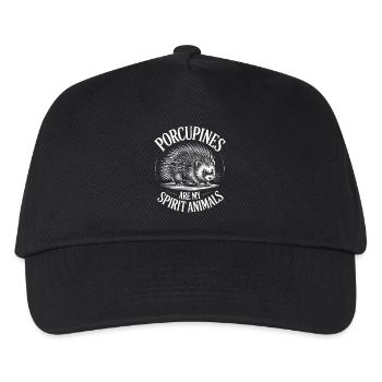 Stachelschweine Sprüche Stachelschweine Geschenk - Kinder Basecap - Schwarz - Vorne