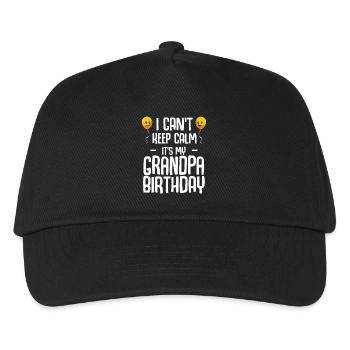 Grandpa Birthday I Can't Keep Calm - Kids’ Baseball Cap - black - Front