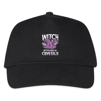  Witch Better Have My Crystals Hexe Kristalle - Kinder Basecap - Schwarz - Vorne