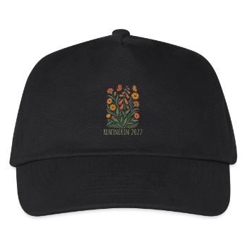 Pensioner 2027 Wildflowers with butterflies - Kids’ Baseball Cap - black - Front