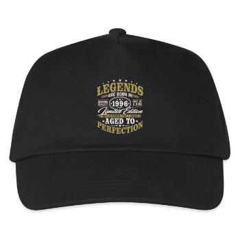 1996 Vintage Born Legends Vintage Birthday - Kids’ Baseball Cap - black - Front