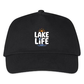 Lake Life Sonnenaufgangsabzeichen - Kinder Basecap - Schwarz - Vorne