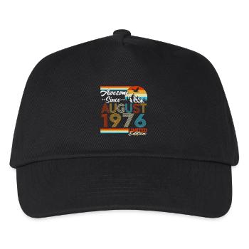 August 1976 Vintage Retro Geburtstag Geschenk - Kinder Basecap - Schwarz - Vorne