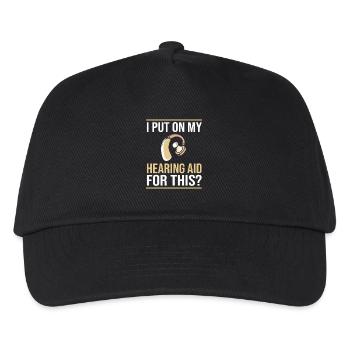 Deaf Deaf Deaf Sign Language - Kids’ Baseball Cap - black - Front
