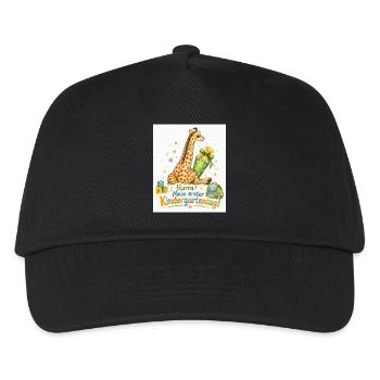 Giraffenzauber Erster Kindergartentag - Kinder Basecap - Schwarz - Vorne