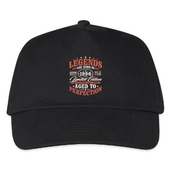 1996 Jahrgang Vintage Geburtstag Geschenk Retro - Kinder Basecap - Schwarz - Vorne