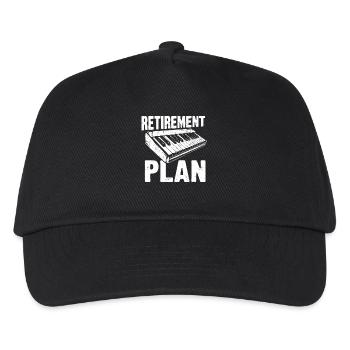 Retirement Plan Piano Keyboard - Kinder Basecap - Schwarz - Vorne