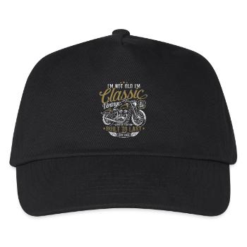 1966 Jahrgang Vintage Motorrad Geburtstag Geschenk - Kinder Basecap - Schwarz - Vorne