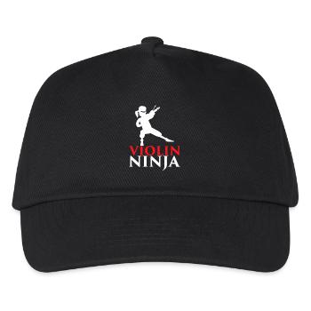 Violin Ninja Silhouette - Kids’ Baseball Cap - black - Front