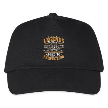 1976 Jahrgang Vintage Geburtstag Geschenk Retro - Kinder Basecap - Schwarz - Vorne