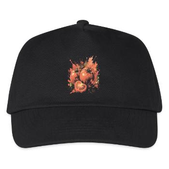Rotes Tomatengemüse-Splash-Kunst-Aquarell - Kinder Basecap - Schwarz - Vorne