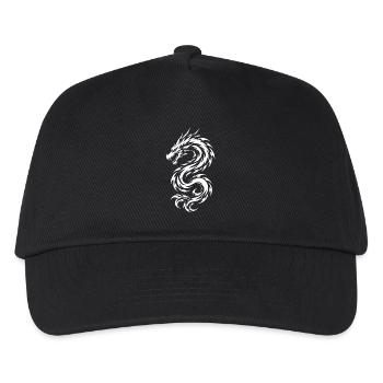 Drache Tribal Tattoo Style Style - Kinder Basecap - Schwarz - Vorne