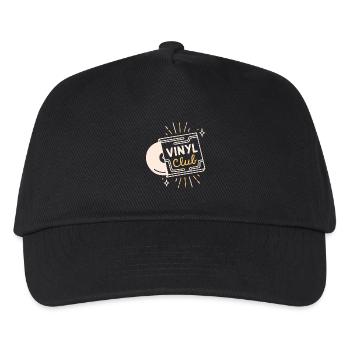 Vinyl-Club-Plattenliebhaber analoge Musik - Kinder Basecap - Schwarz - Vorne