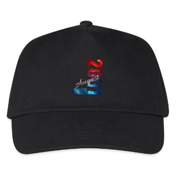 25. Geburtstag Geschenk Original August 2001 - Kinder Basecap - Schwarz - Vorne